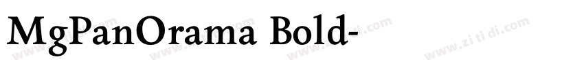 MgPanOrama Bold字体转换